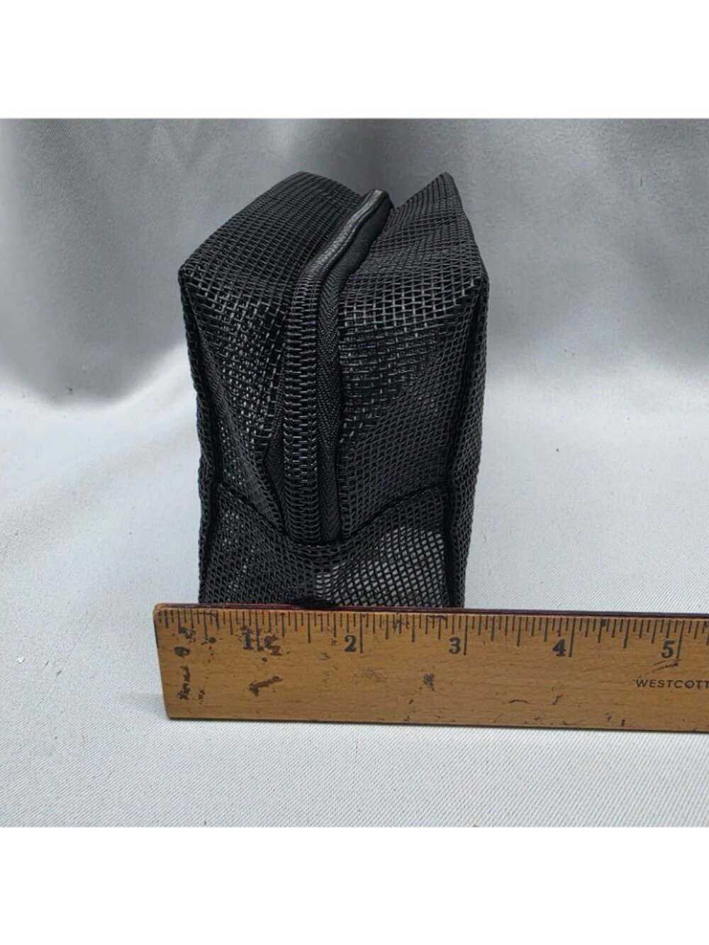 Rare PINK Victoria's Secret Black Mesh Cosmetic Bag NIP Travel Makeup Case - Picture 8 of 8